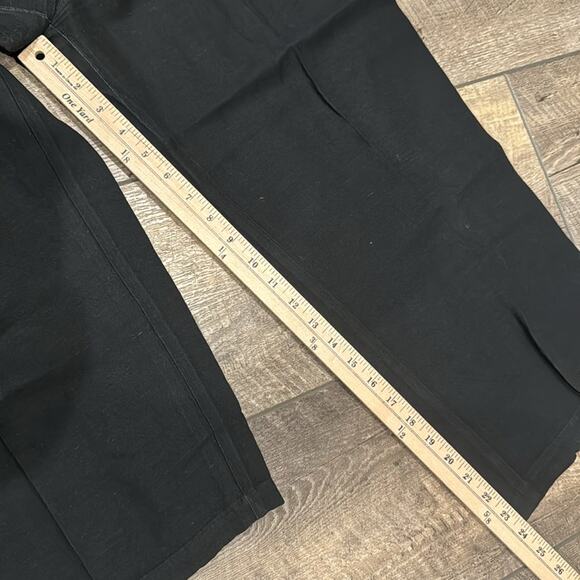 Eileen Fisher Women's Linen Blend Wide Leg Cropped Pants Black Size M - Picture 3 of 7